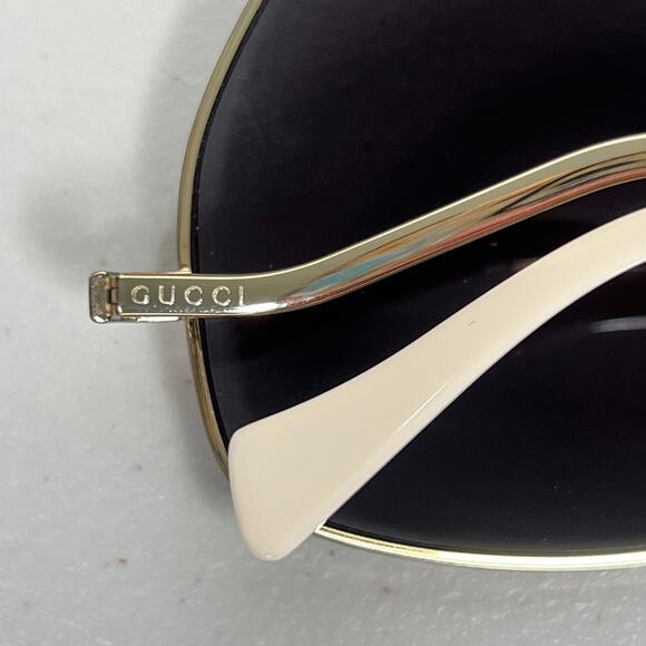 Gucci Square Gold Oversized Sunglasses 60MM